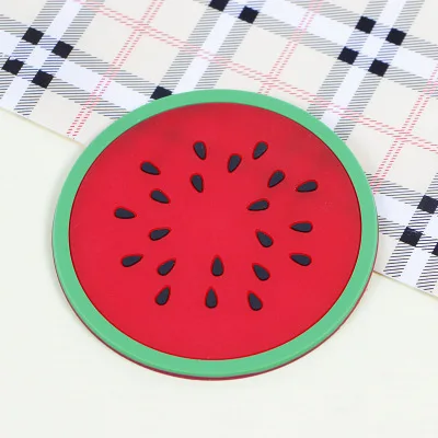 Шикарный силиконовый подстаканник для фруктов с теплоизоляцией и водонепроницаемой чашей простая Экологически чистая домашняя декорация стола - Цвет: Red
