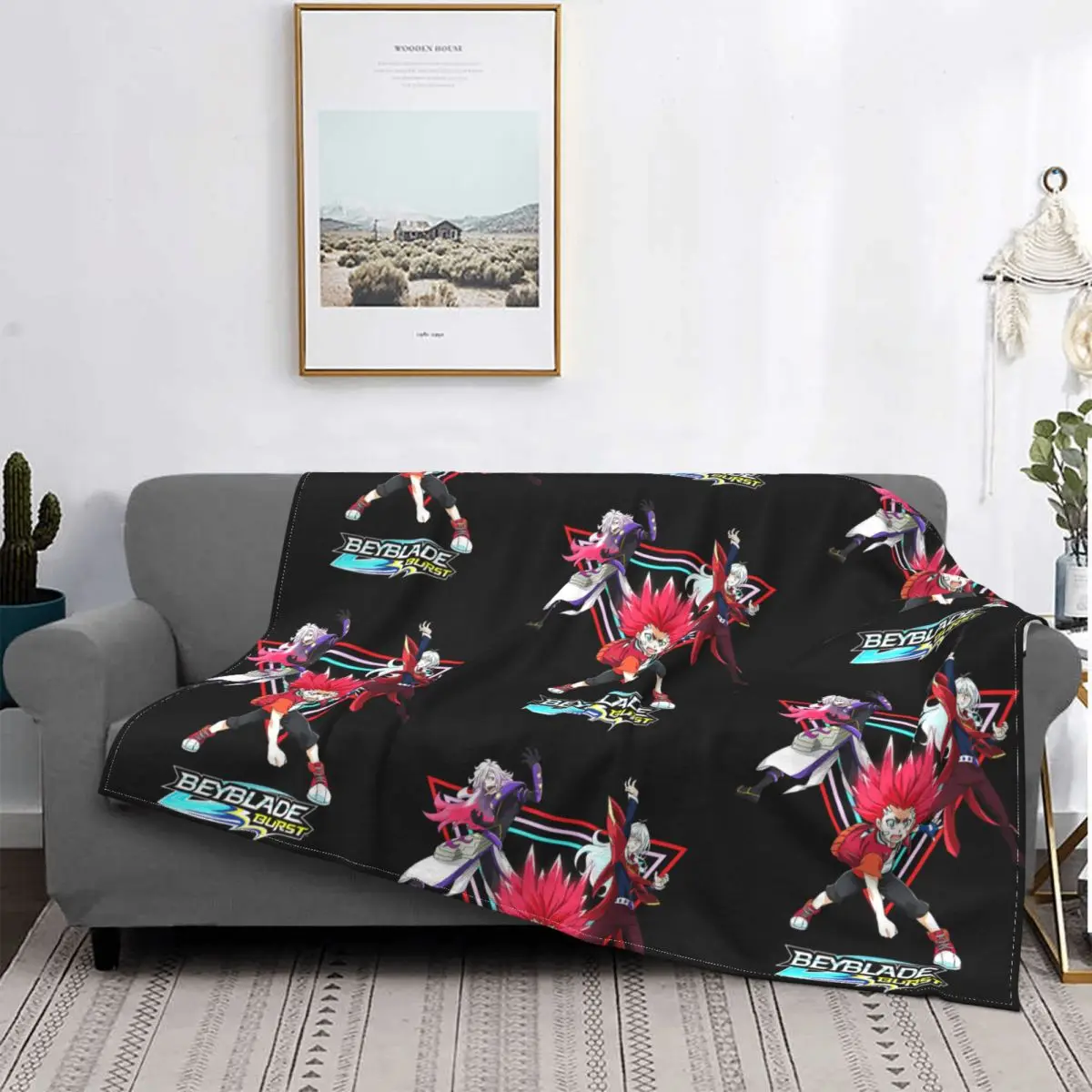 

Beyblade Burst Blankets Fleece Decoration Ultra-Soft Throw Blankets for Bedding Bedroom Plush Thin Quilt