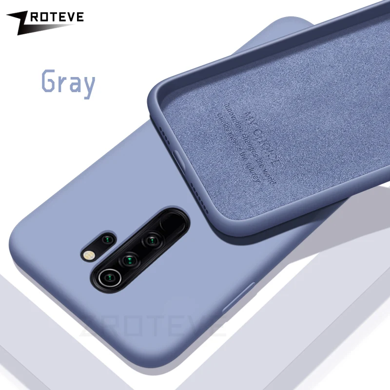 Серый Redmi Note 8 Pro Чехол ZROTEVE жидкий силиконовый чехол для Xiaomi Redmi Note 8T чехол Xiomi Note8 Global Xiaomi Note 7 8 Pro Чехол - Цвет: Серый