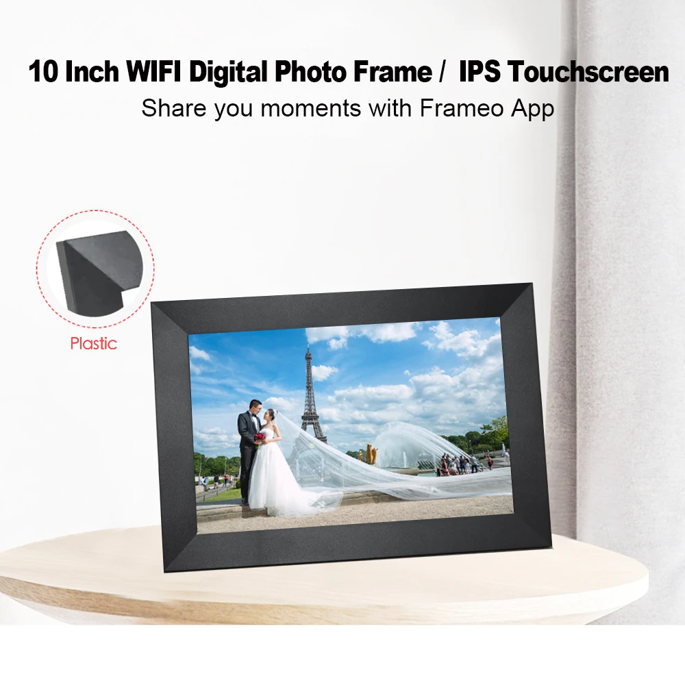 写真フレーム 誕生日プレゼント 結婚式の贈り物 誕生日プレゼント Framoを介した10インチのhd画面を備えたwifiデジタルフォトフレーム アプリ操作 おもちゃ Aliexpress