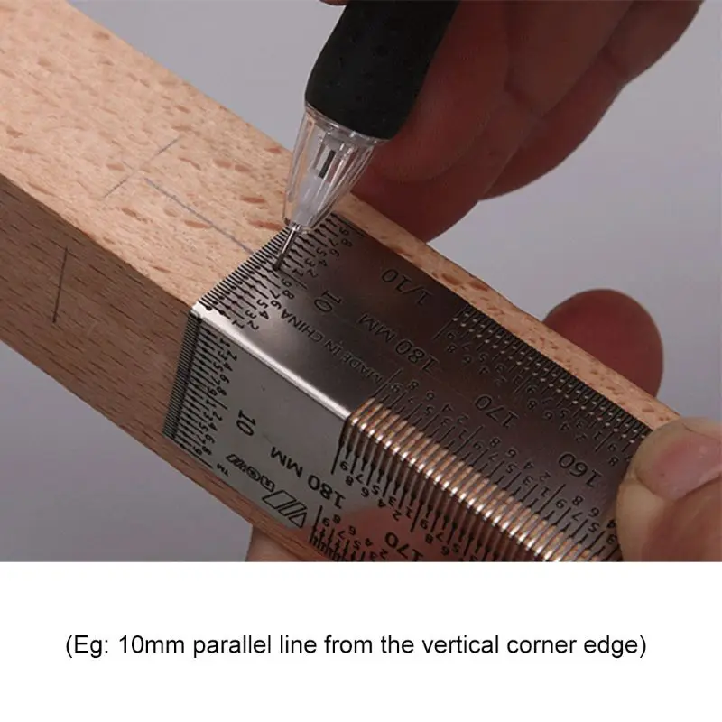 Деревообрабатывающий инструмент для строгания угловая шкала линейки отверстий маркировочный прибор вертикальная линия Маркер Инструмент для строчки с отверстием
