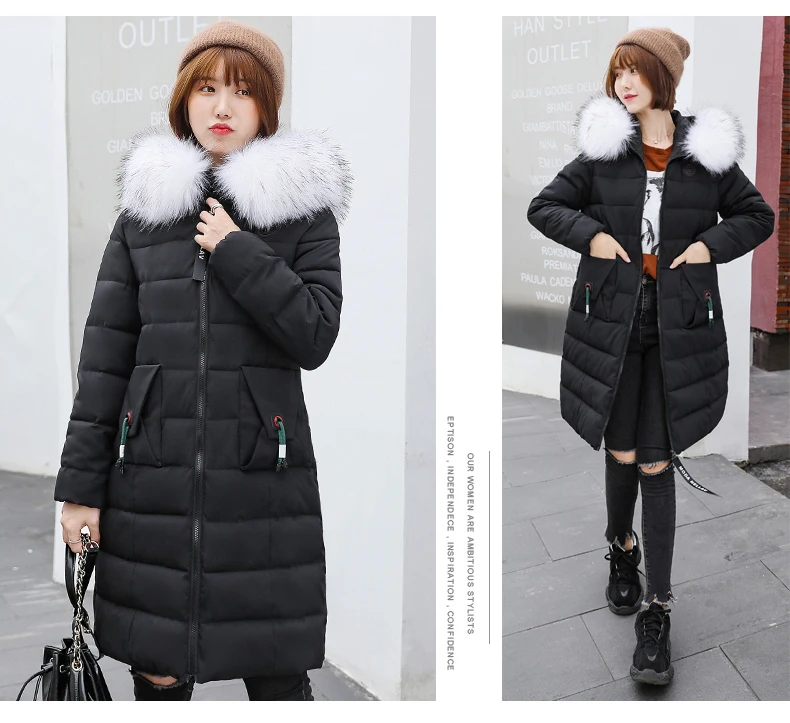 Plus Size 7XL 8XL Women Winter Jacket Fur Hooded Parkas Female Oversize Thick Warm Cotton Women Coat Winter Down Jackets