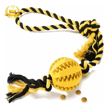 

Pet Supply Dog Toys Ball Chew Tooth Clean Interactive Elasticity Rubber Balls Outdoor Training Braid Rope Molar Bite Toy YDHS