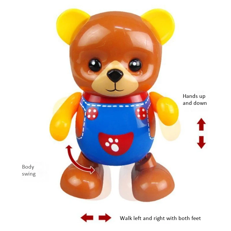 Электрическая игрушка медведь, качели Танцующий медведь игрушка музыка освещение кукла игрушка милая игрушка