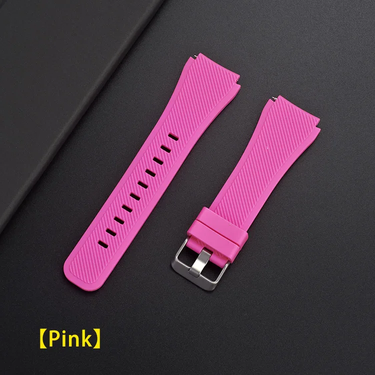 UEBN 22 мм силиконовый ремешок для спортивных часов Xiaomi Huami Amazfit GTR 47 мм/темп/Stratos 2/2S Смарт Браслет для samsung Galaxy Watch 46mm/Шестерни S3 браслет - Цвет ремешка: Pink