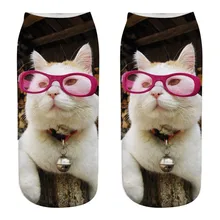 JAYCOSIN новые каваи 3D печать кошка лицо носки мода кошка шаблон короткие носки Meias Feminina Harajuku Забавный носок с низкой лодыжкой 424W