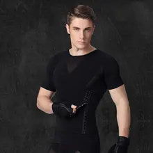 NY042 мужской тонкий формирующий тело супер эластичный длинный потливость неопрен Фитнес потеря веса сжигать жир Спортивная скульптура тела Одежда