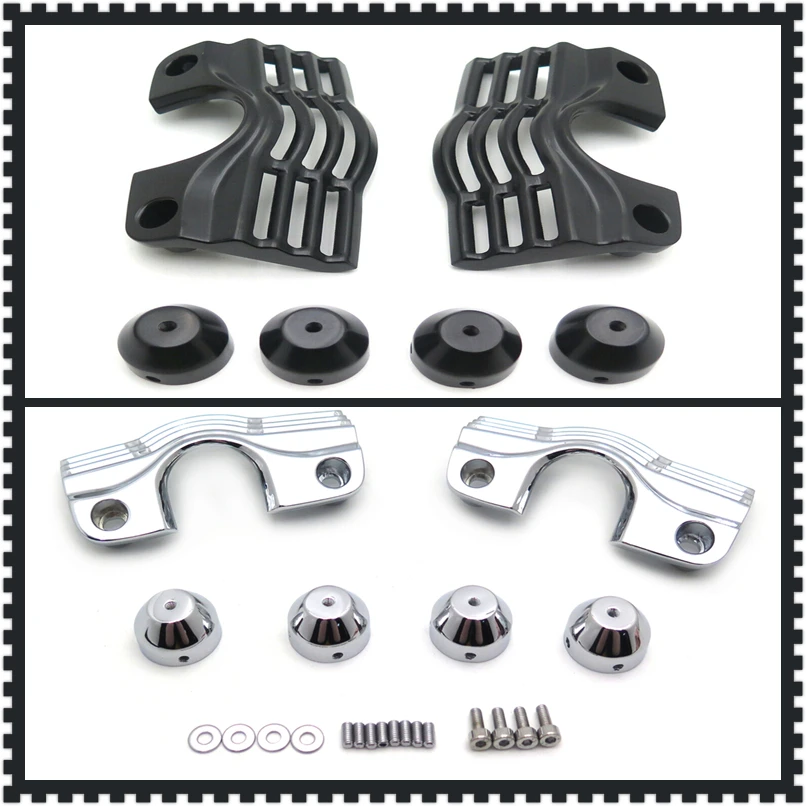 

Aftermarket free shipping motorcycle parts CHROME FINNED SLOTTED HEAD BOLT SPARK PLUG COVERS FOR HARLE TOURING GLIDES KING