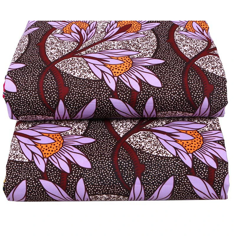 Ankara Africa Printed Batik Fabric Real Wax Patchwork Sewing Dress Material Artwork Accessory 1Yard Polyester sewing tools