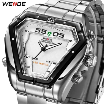 

WEIDE Fashion Quality LED Analog Movement Men Luxury Brand Quartz Male Clock Waterproof Military Wrist Watch Relogios Masculino