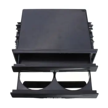 

Universal Storage Box Car Interior Inner Black Double Din Radio Pocket