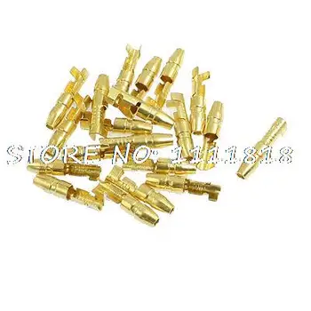 

20 Pcs 3mm Diameter Wire Brass Male Crimp Terminal Pin Connectors 4mm