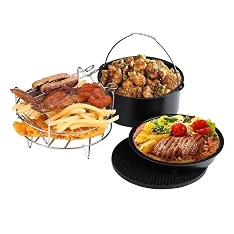 5 шт./компл. 7 дюймов фритюрница противень аксессуары для Gowise Phillips Cozyna Secura все Airfryer 3,7 4,2 5,3 5.8QT