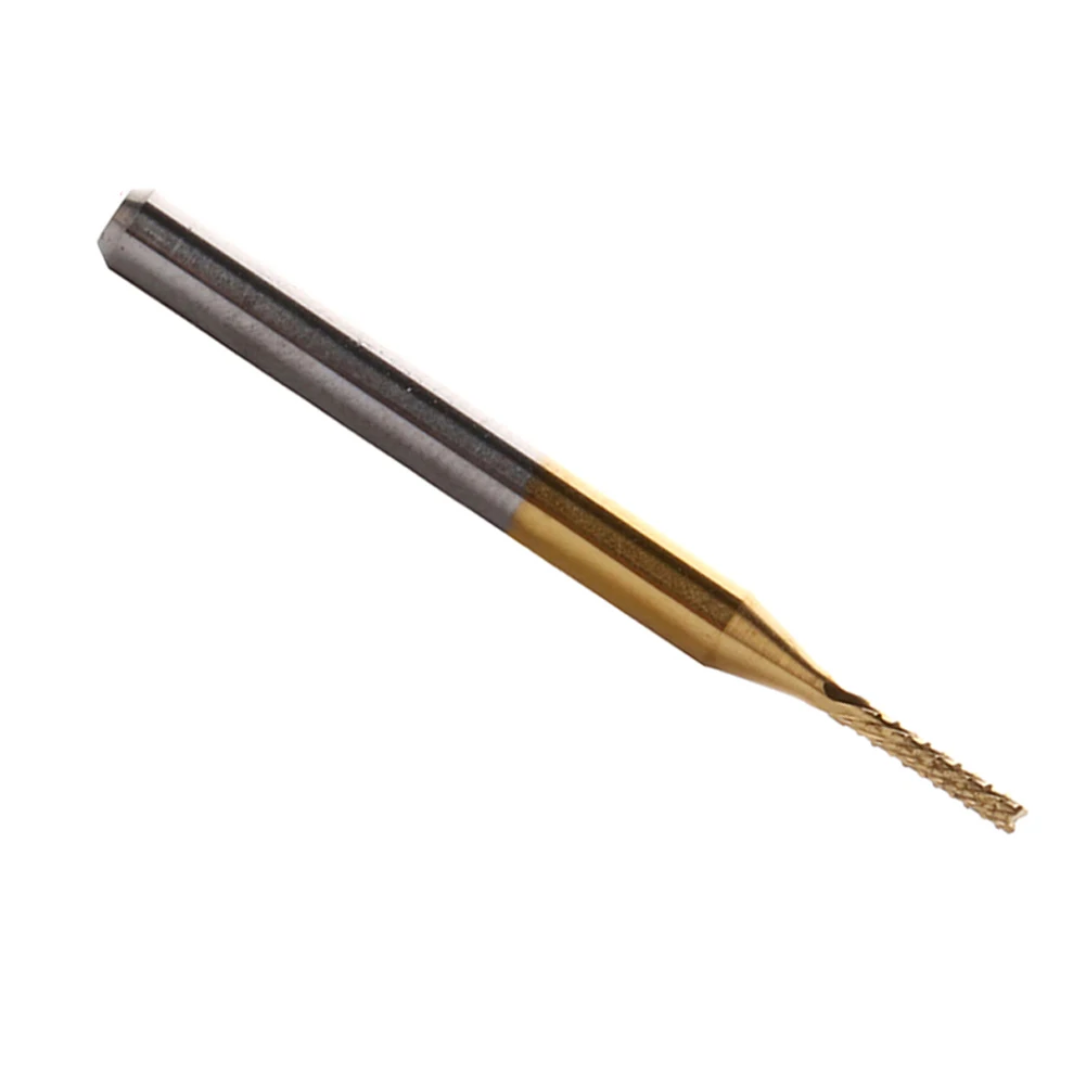 10pcsCarbide End Mills 0.6mm 1.0mm 3.175mm PCB Carbide 1/8 Inch Bit Titanium Shank Coated Mill Engraving Tips
