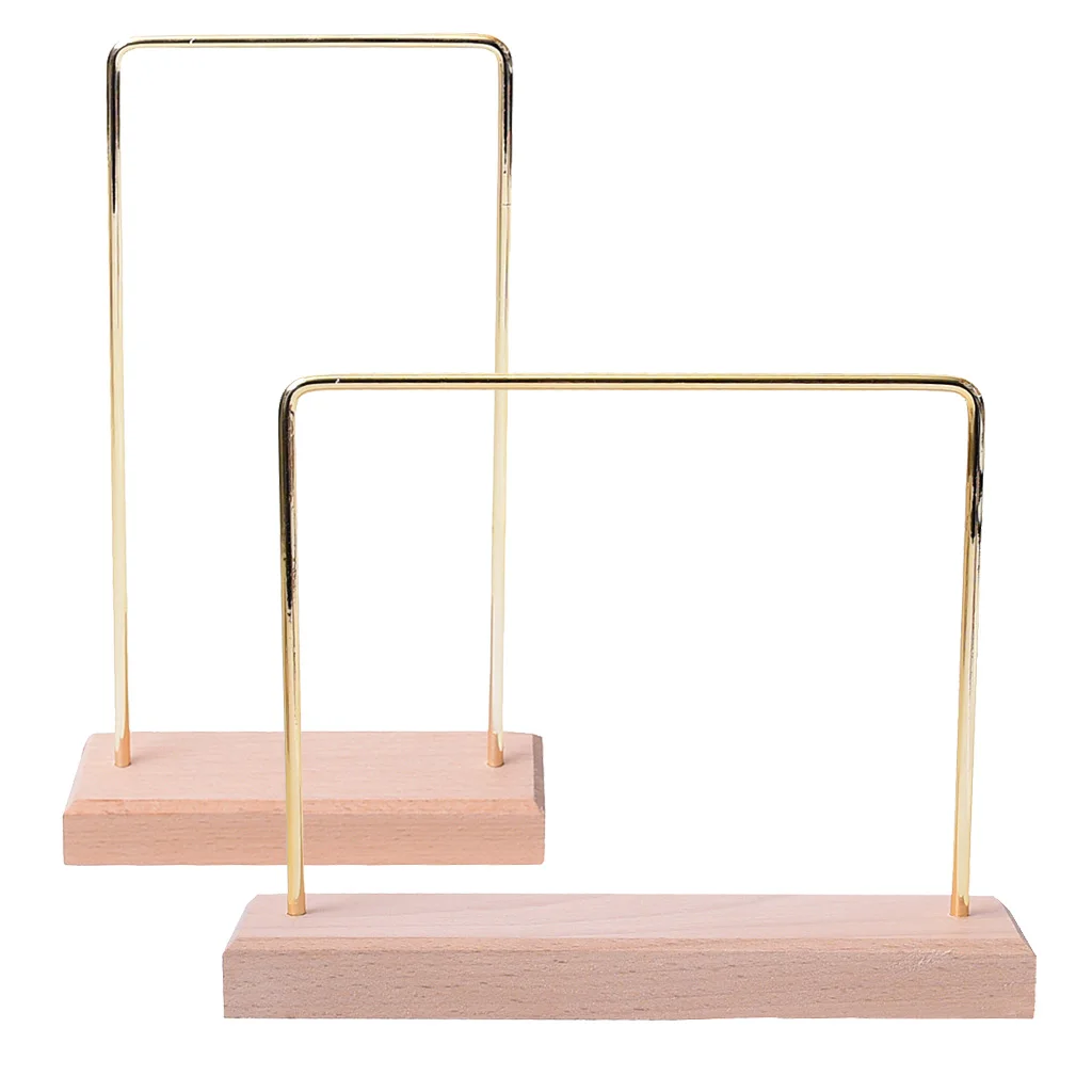 Wood Jewelry Display Rack Stand Holder Earrings Hanging Organizer Showcase