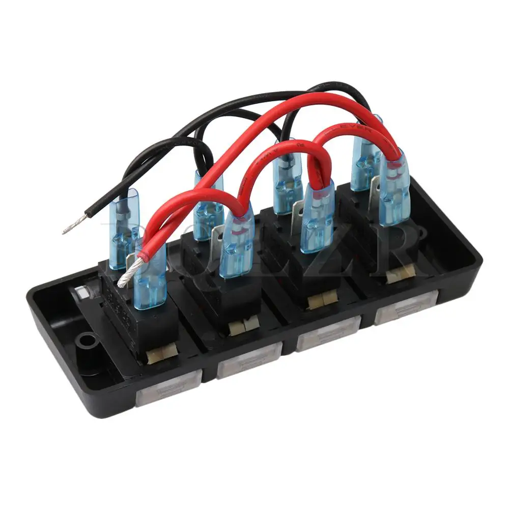 BQLZR 4-Gang DC12V кулисный переключатель Панель выключатель автомобиля морской катер 16A