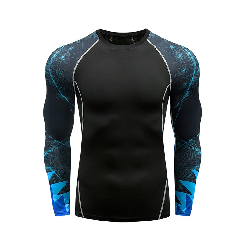thumbnail image 1 of Camiseta de manga larga Rashguard para hombre, camisetas de BJJ, Muay Thai, camisetas de compresión de Jiu Jitsu y MMA, ropa deportiva, camisetas de boxeo para gimnasio, 1 of 5