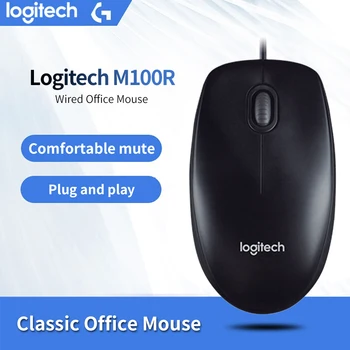 

Logitech M100R Wired Mouse Optical 1000dpi Mouse For Computer Ergonomic Mouse Laptop Wired Mouse For Pc Windows