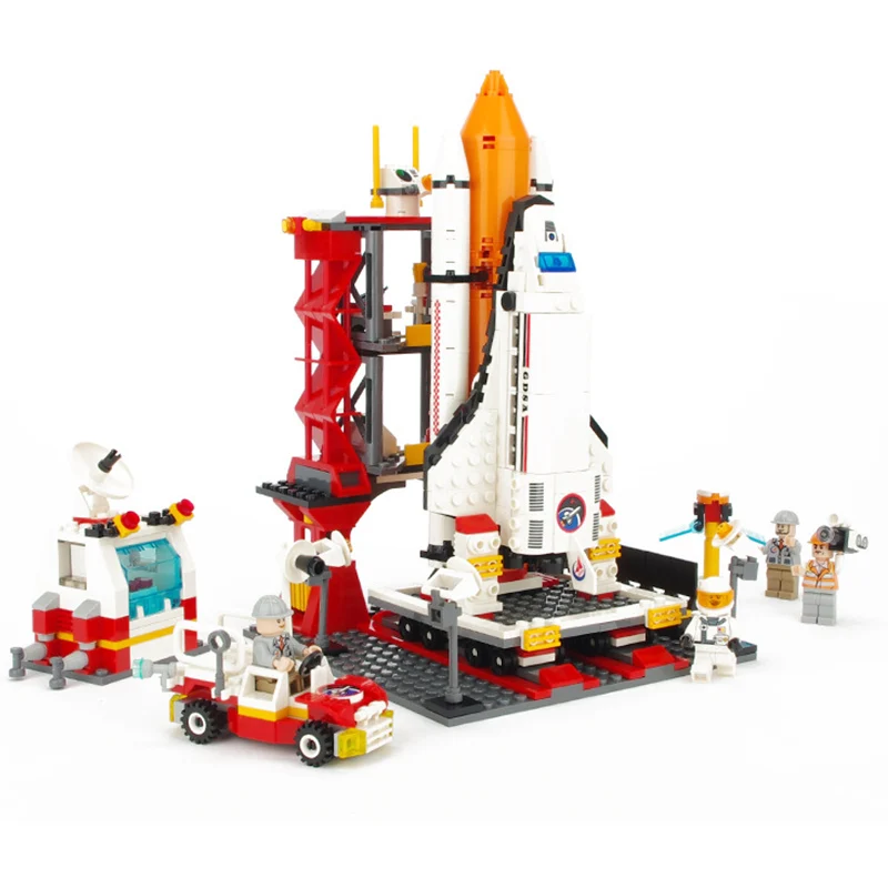 Продажа Новые идеи город аэропорт авиация самолет космический аэрокосмический шаттл ракета строительные блоки наборы Кирпичи Модель Детские комп...