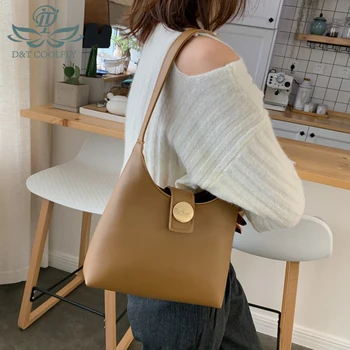 

D&T 2020 New Arrival Fashion Women Shoulder Bag Luxury PU Material Polyester Inside Office Casual Elegant Quality Shoulder Bag