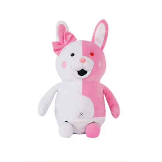 Розовый и белый кролик Monomi плюшевые игрушки поступление Danganronpa: триггер счастливый хаос Медведь Кролик Dangan Ronpa Monokuma кукла игрушка - Цвет: 25CM Monomi