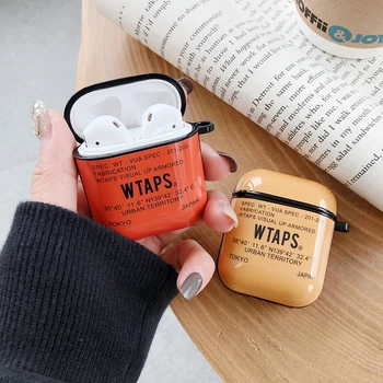 

trend prevail wtaps slim wAist design TPU soft plastic cover for Apple Airpods 1 2 protective bluetooth earphone headset case