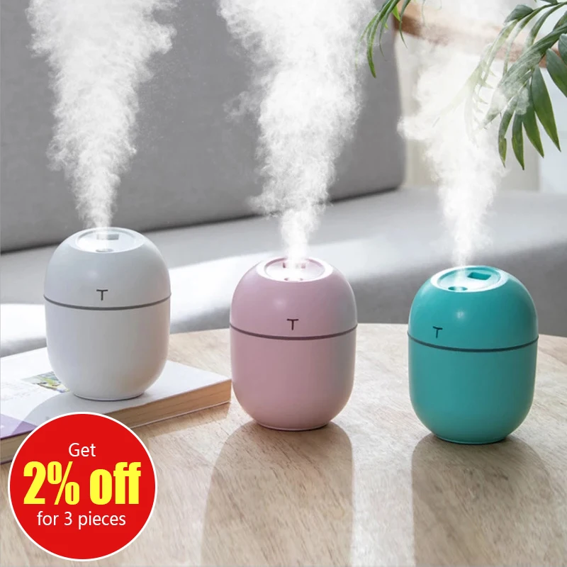 Mini humidificador de aire ultrasónico para el hogar y el coche, taza humidificadora, nebulizador USB de 2021 ML, fabricante de niebla con Mini ventilador, nuevos filtros, 200