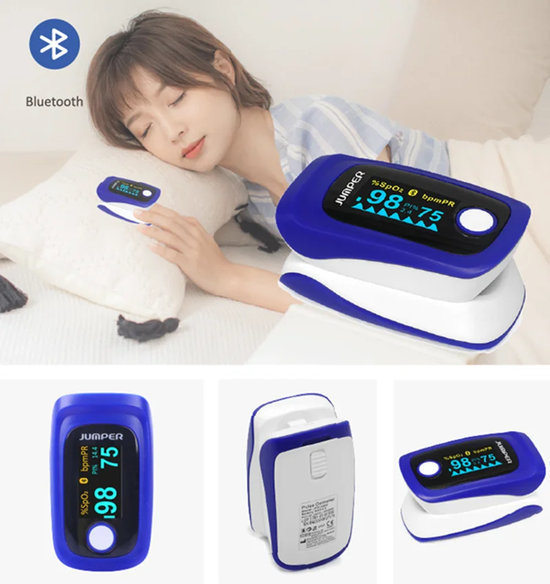 JUMPER500FWithBluetoothAPPPulseOximeterFingertipSaturation