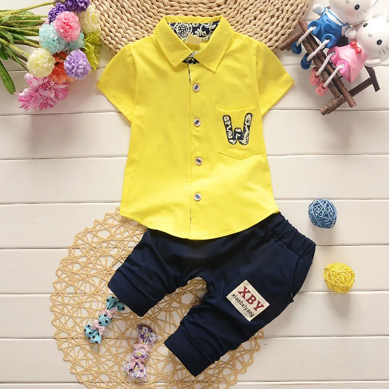 

Childrenswear Boy's Summer Wear 2019 New Style Children Children Korean-style Casual Short Sleeve T-shirt Denim Suit Summer Fash