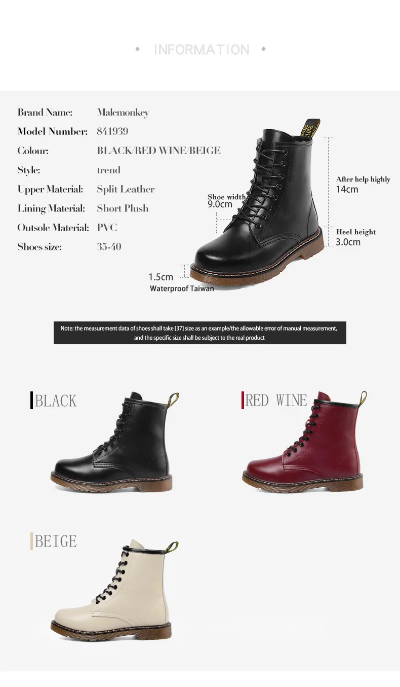 Snow Boots Winter Boot Fur Warm Comfortable Ankle Boots for Women Martin Boots Genuine Leather Shoes Flat Casual Booties