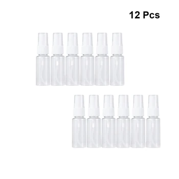 

12Pc Refillable Bottles 10/20/30ml Transparent Spray Bottle Makeup Perfume Bottles Press Pump Bottle Subpackaging Travel Bottles