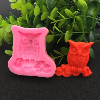 

New DIY branches owl cake fondant mold liquid frog glue mold 15-205