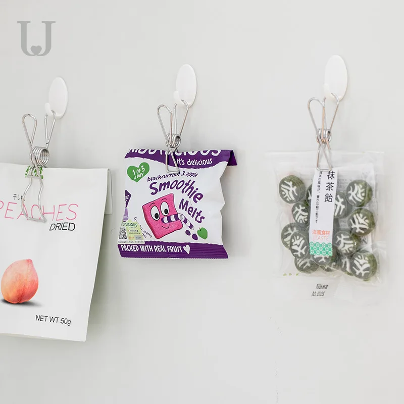 Jordanjudy Multi-functional Stainless Steel Clip Food Moisture-Proof Envelope Bag Clip Towel Air Dry Anti-Fall gua jia