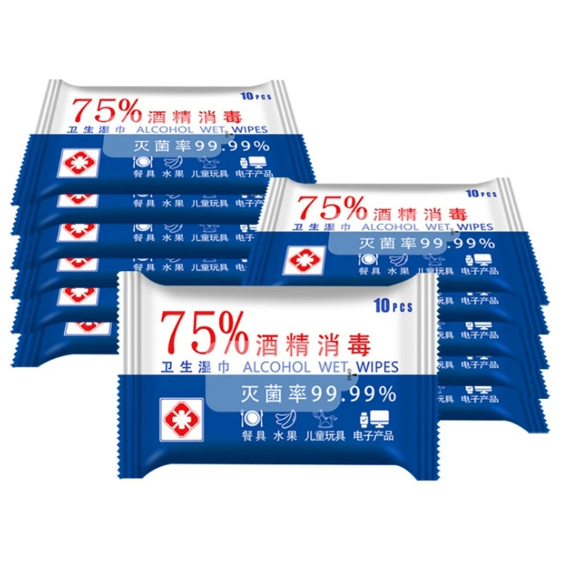 

Health Care Disinfection 75% Alcohol Swabs Pads Wipes Antiseptic Cleanser Cleaning 100Pcs
