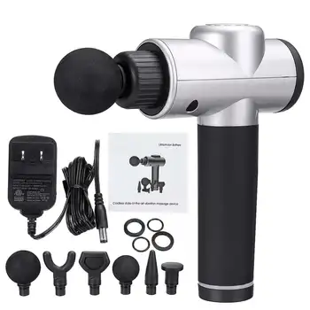 

4000r/min Therapy Massage Gun 3 Gears Muscle Massager Pain Sport Massage Machine Relax Body Slimming Relief 6 Heads Digital