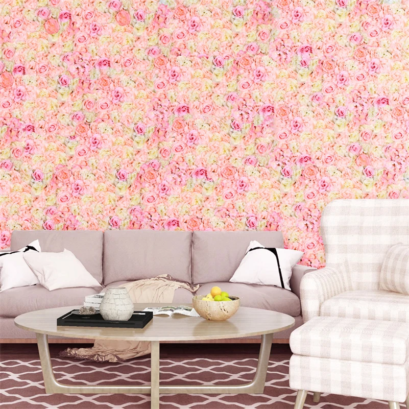 

Topbeautybar Artificial Silk Hydrangea Rose Flower Wall Backdrop Wedding Decoration Flower Wall Art Decor Flower Panels 60X40cm