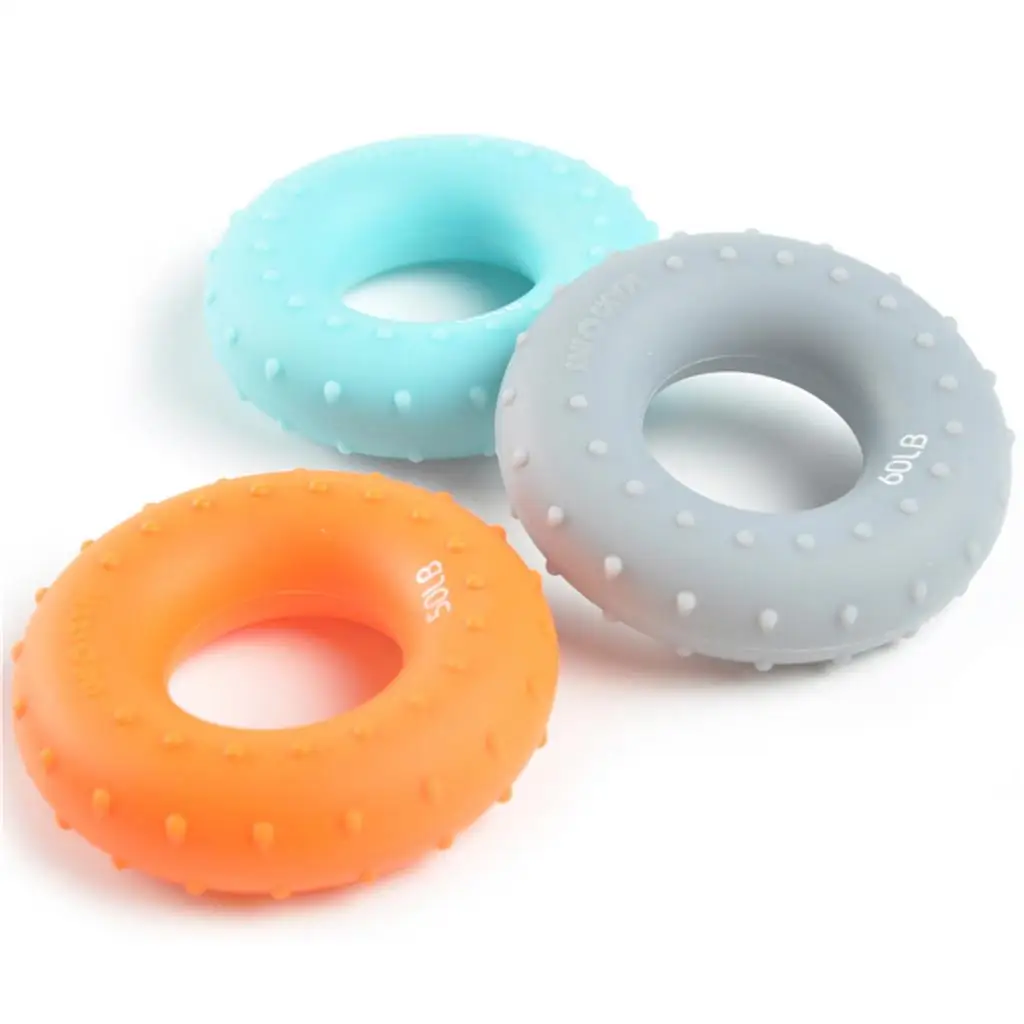 Doughnuts Rubber Hand Finger Gripper Round Hand Strengtheners Arm Exercise Wrist Exercise Ring 50LB