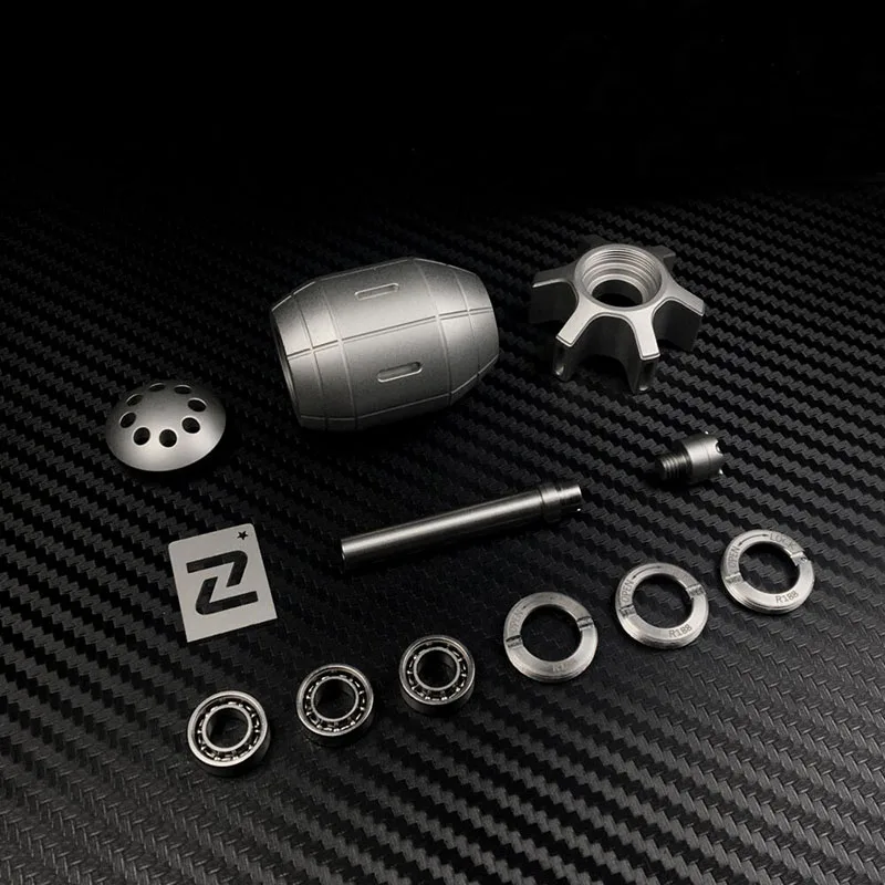 Small Bomb Fingertip Top Stainless Steel Brass Adult Decompression Creative Spiral Toy Gift EDC Tritium