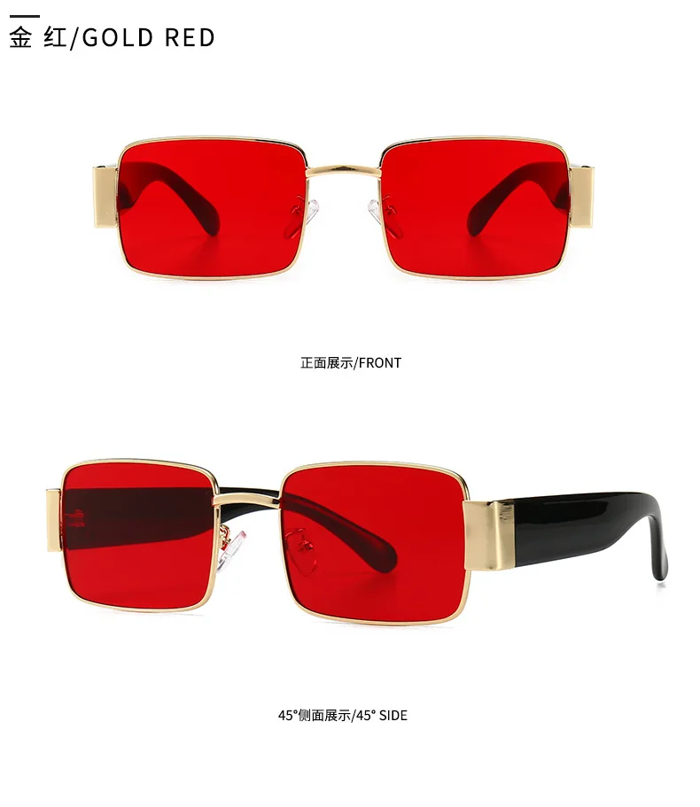 Квадратные Солнцезащитные очки оттенки Паровой Панк Ретро Винтажные женские люксовый бренд UV400 черная металлическая рамка очки для вождения