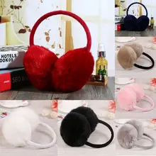 Зимние наушники с имитацией кролика, женские наушники, большие плюшевые наушники LX9E