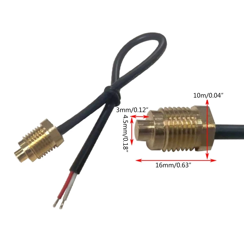 NTC Temp Probe Thread Probe Cable Digital Temperature Transmitter for Water Temperature Meter Waterproof