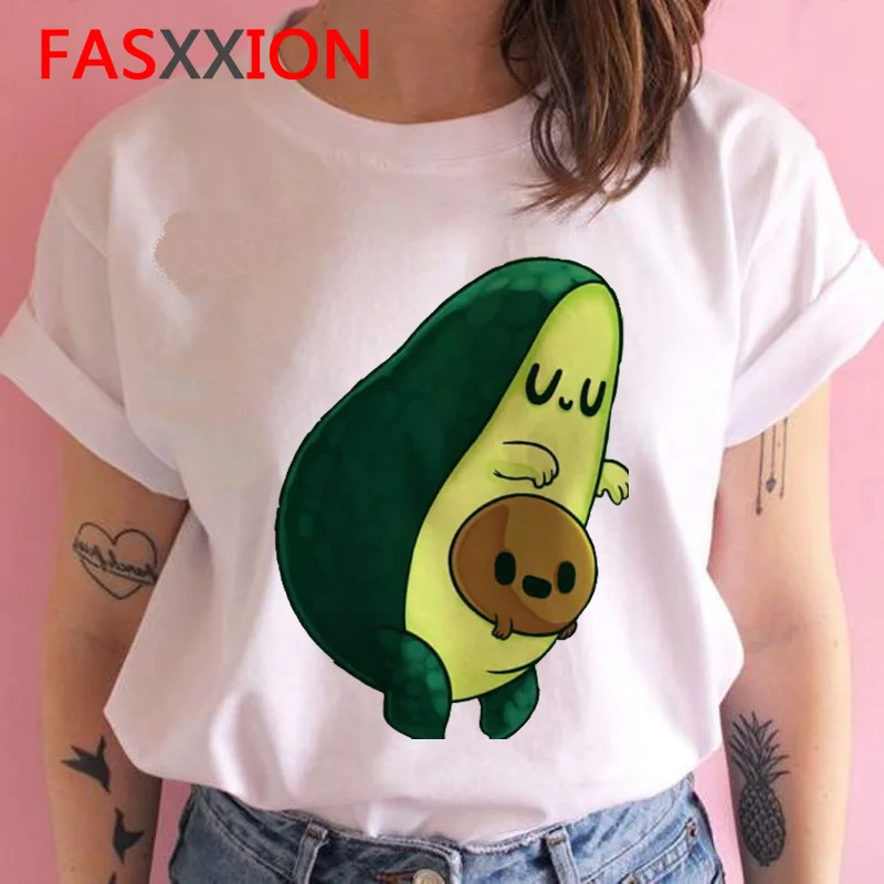 Авокадо футболка Новая Женская Harajuku Kawaii футболка 90s корейский стиль футболка модная короткий рукав Топ Женская футболка ulzzang