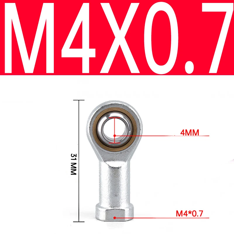 M4x0.7 Аксессуары для пневматического цилиндра шарнир рыбий глаз SIT/K универсальный шарнир для качания M4/M5/M6/M8/M10/M12/M14/M16 - Цвет: M4x0.7