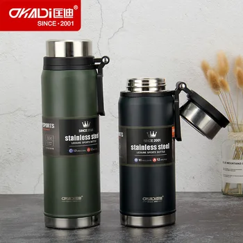 

720ML/900ML Portable Double Wall Vacuum Water Bottle Stainless Steel Thermos