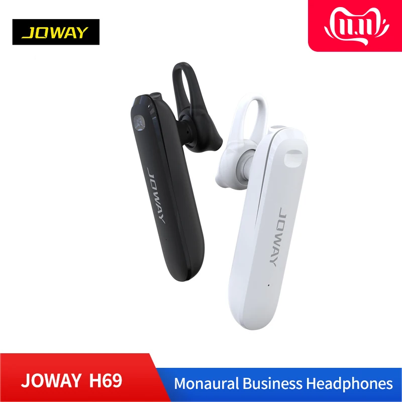 Оригинальные беспроводные наушники JOWAY H69, Bluetooth наушники, бизнес гарнитура, ушные крючки с микрофоном, шумоподавление, наушник