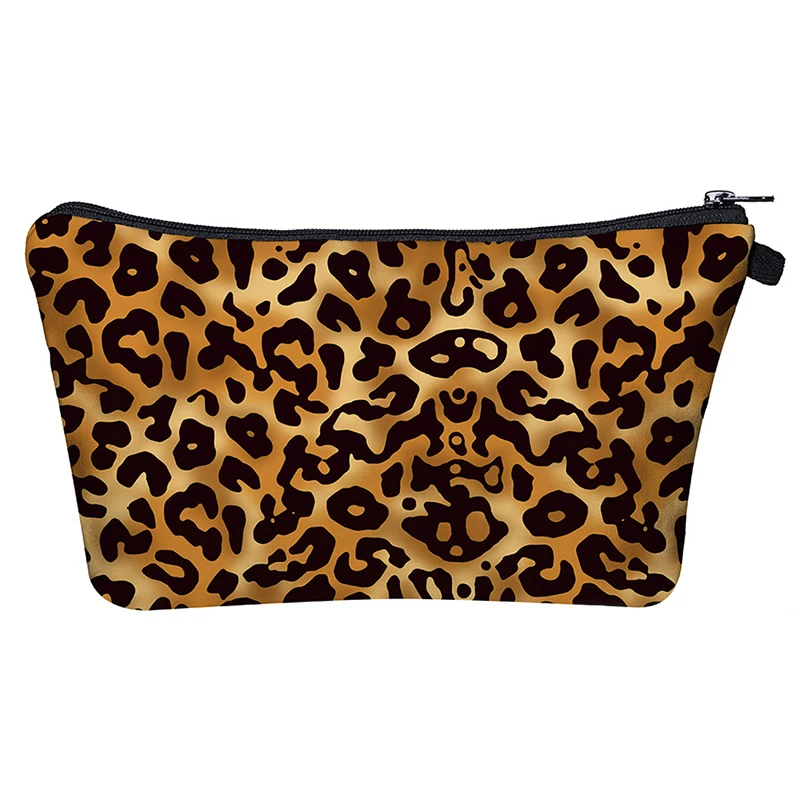 

Leopard Designer Wash Bag Women 3D Printed Cosmetic Bag High Capacity Zipper Clutch Makeup Bags Female Ligth Portable Organizer