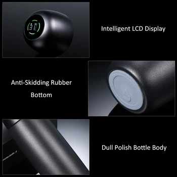 

Hot Portable Water Cup 300ml Intelligent Bottle Stainless Steel Temperature Display LCD Touching Screen Timing Remind Carry-on C