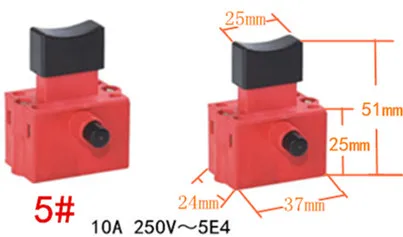 Миниатюрный переключатель электроинструмента, кнопка управления скоростью, триггер для угловой шлифовальной машины, электрический молоток, ударная дрель, оборудование, аксессуары - Цвет: 5