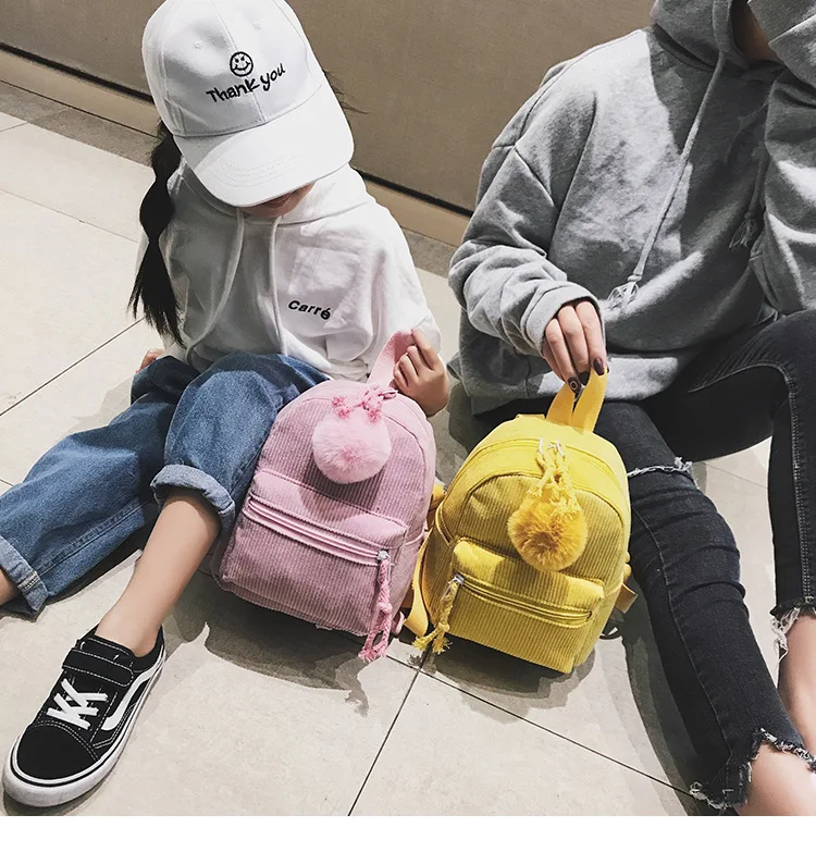 Kawaii Детские сумка Корейская версия зрачка школьный модный, плюшевый рюкзак мяч имеют хорошее качество