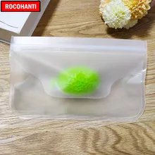 50X изготовленный на заказ логотип напечатанный экологичный многоразовый PEVA мешок для закусок на молнии матовый EVA морозильная сумка для хранения хозяйственная сумка